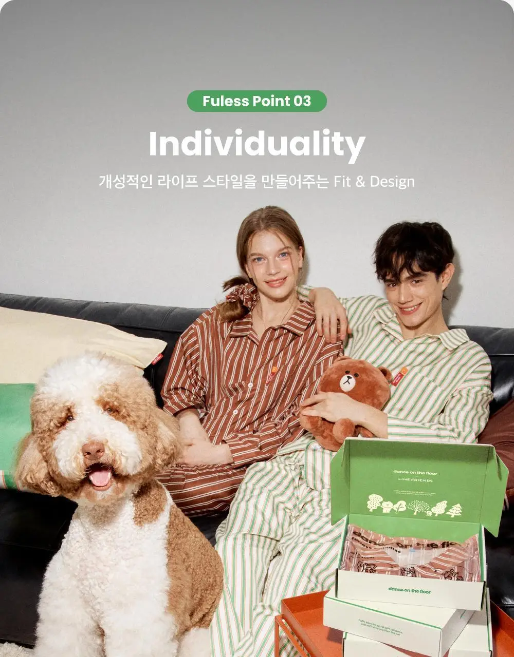 Furless pajamas[Long] - LINE FRIENDS Edition Bear Brown 상세페이지 22